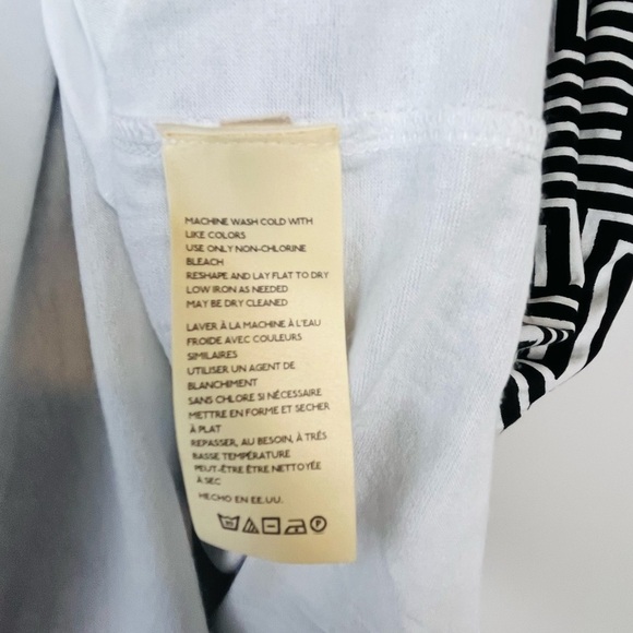 Anthropologie square print black and white Full stretchy Skirt size S - Picture 7 of 8